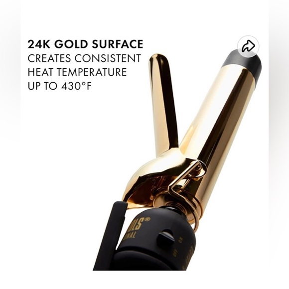 HOT TOOLS Pro Artist 24k Gold Extra Long Curling Iron/Wand 11/4" Barrel NEW - Picture 3 of 5